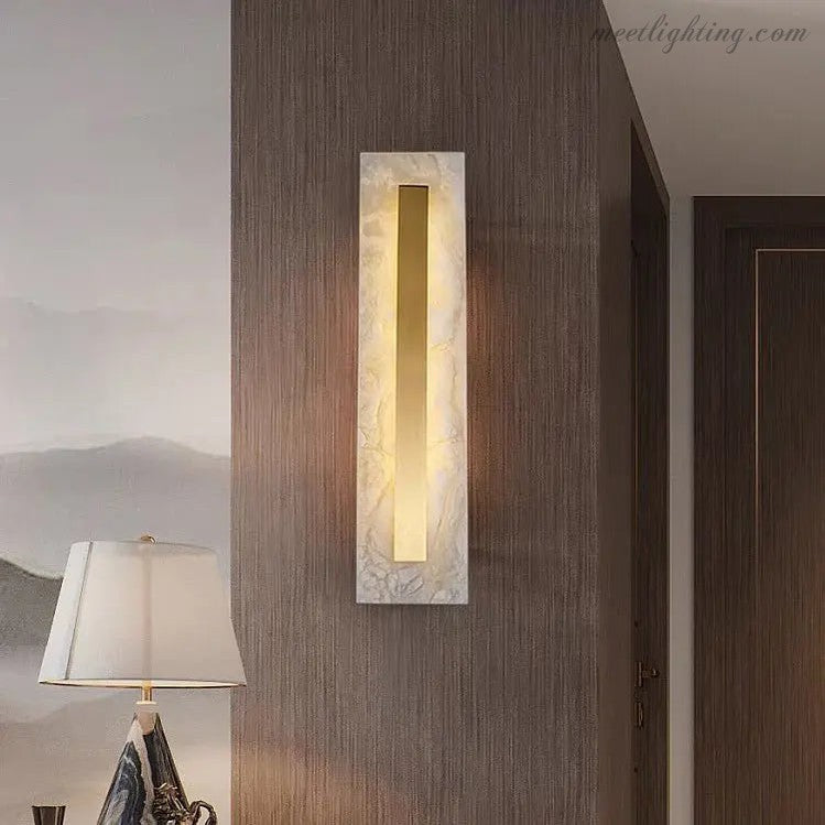Alabaster Wall Lights Fixture For Living Room-Meet Lighting