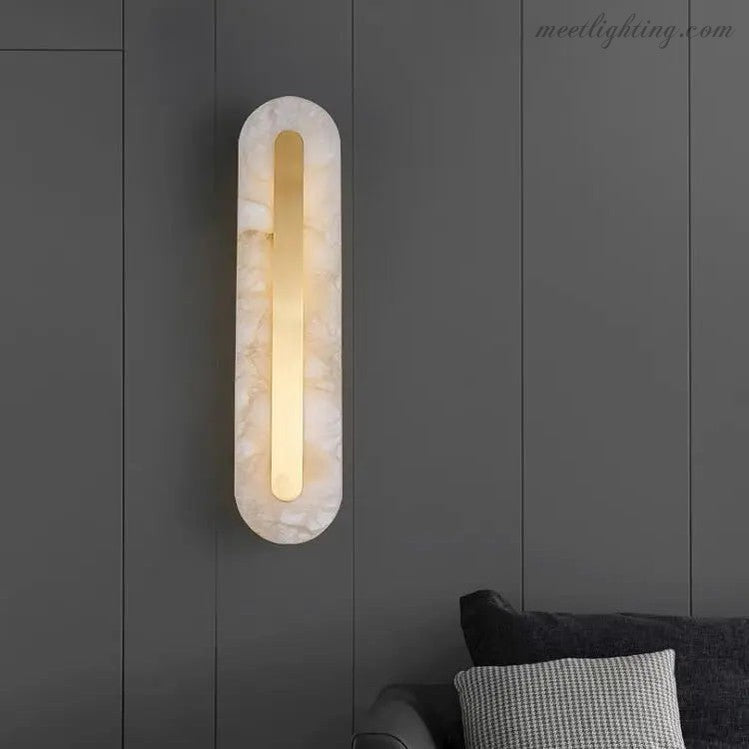 Alabaster Wall Lights Fixture For Living Room-Meet Lighting