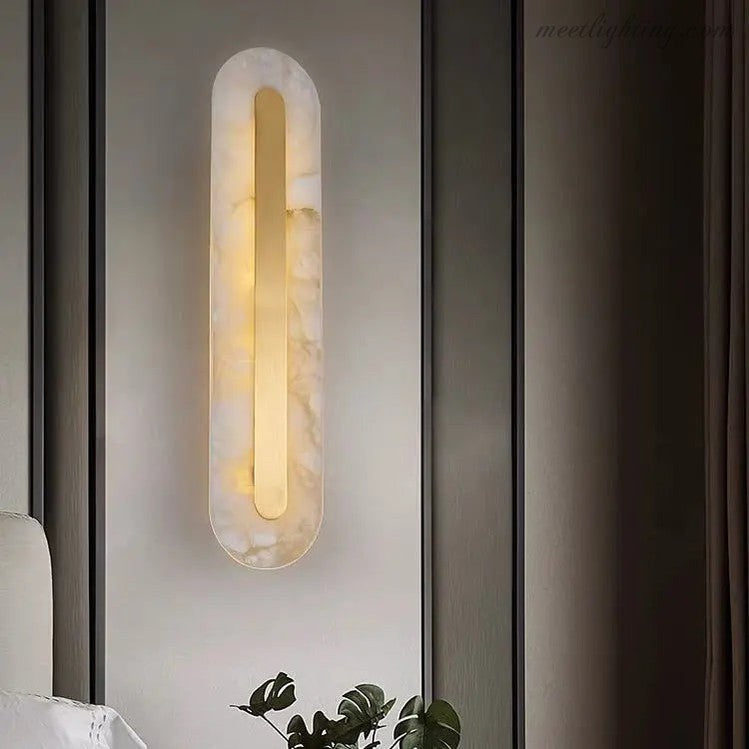 Alabaster Wall Lights Fixture For Living Room-Meet Lighting