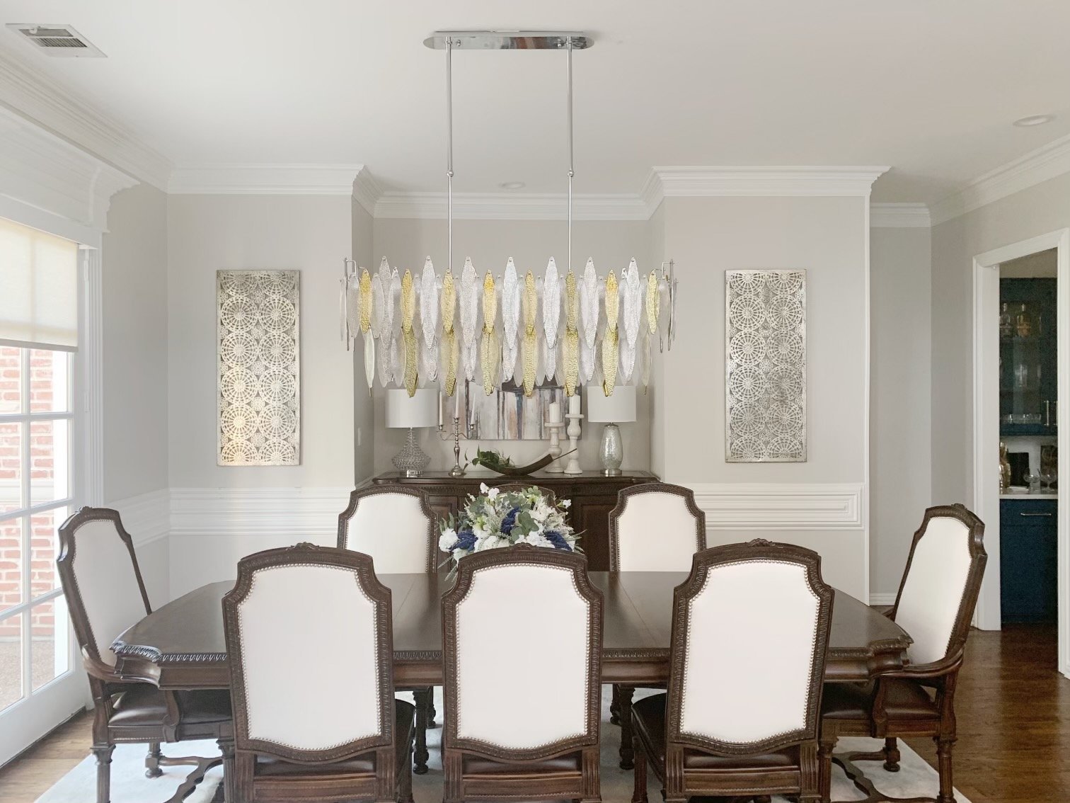 Alba 2-Tier Linear Chandelier-Meet Lighting