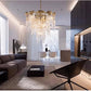 Aletta Melting Drop Crystal Glass Round Chandelier-Meet Lighting