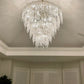 Aletta Melting Drop Crystal Glass Round Chandelier-Meet Lighting