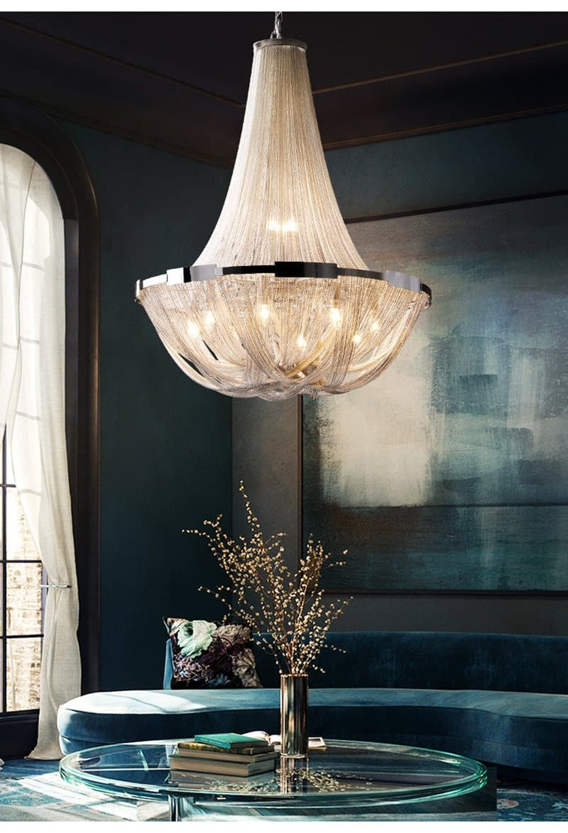 Alisa Plated Luxury Chandelier-Meet Lighting