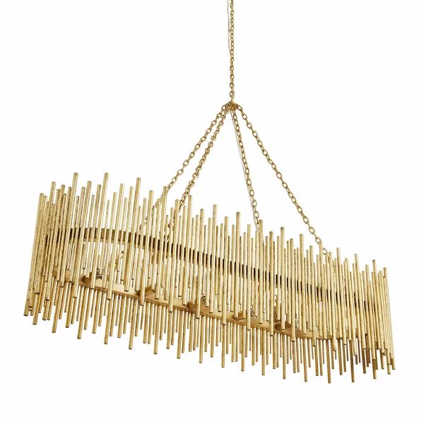 Althely 10 Lights Rectangle Pendant Chandelier-MEET LIGHTING