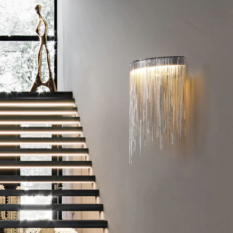 Aluminum String Light Wall Sconce-Meet Lighting