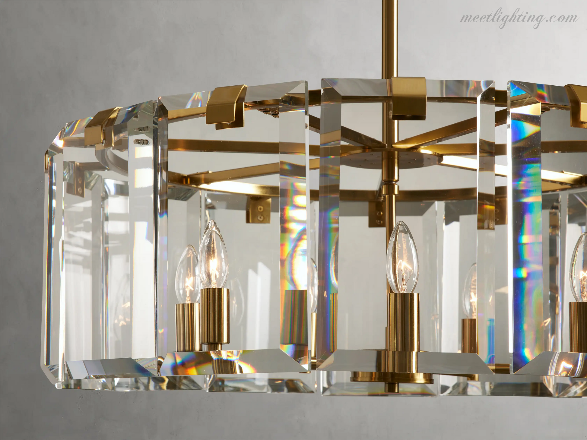 Amaya Round Crystal Chandelier-Meet Lighting