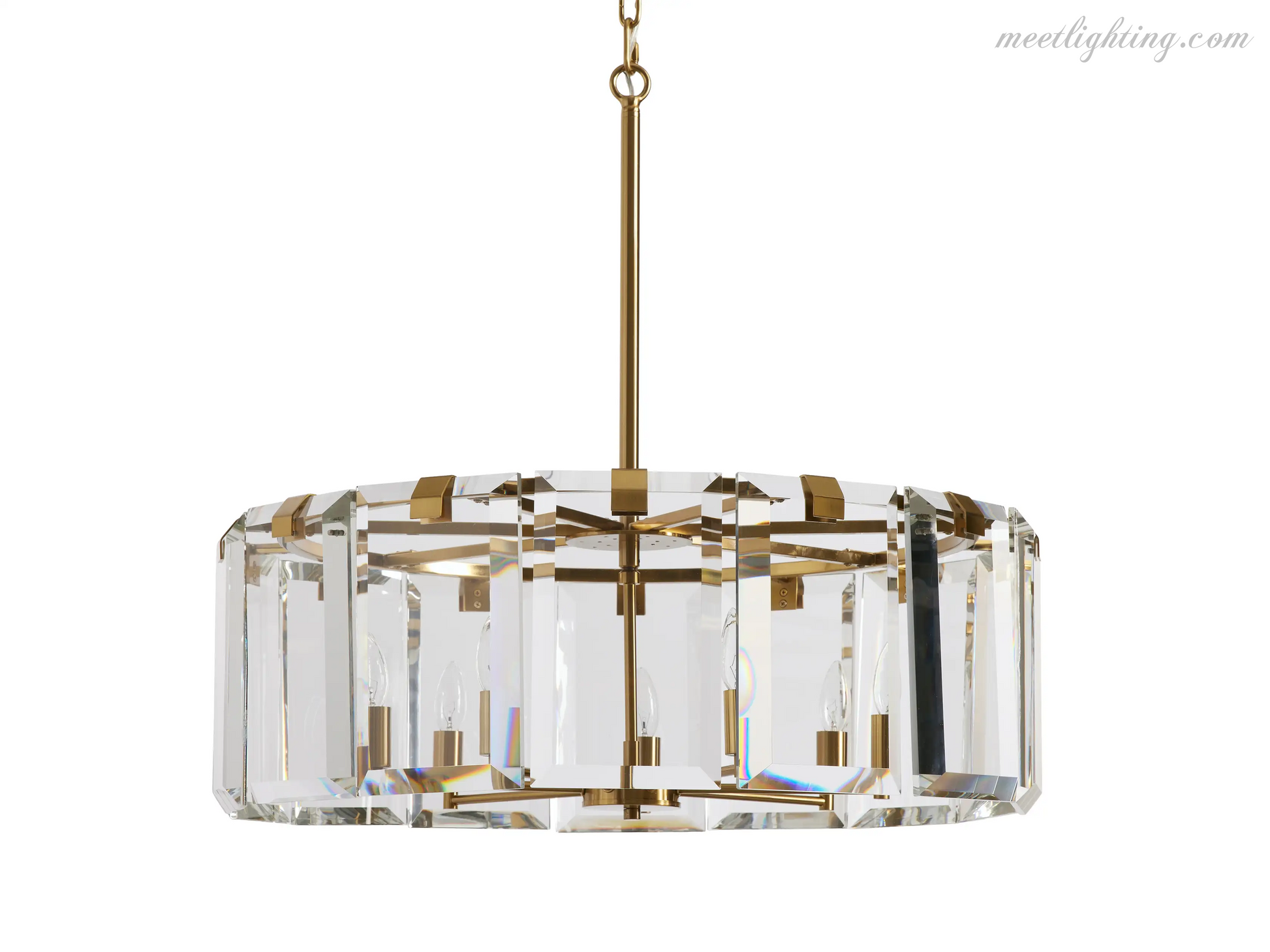 Amaya Round Crystal Chandelier-Meet Lighting