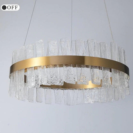 Andrea Round Crystal Chandelier-Meet Lighting