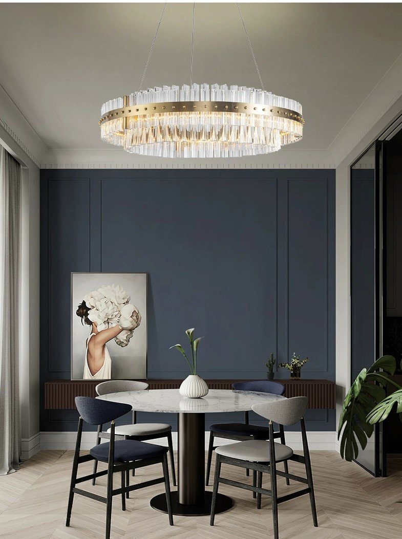 Aquinox 2-Tier Round Chandelier-Meet Lighting