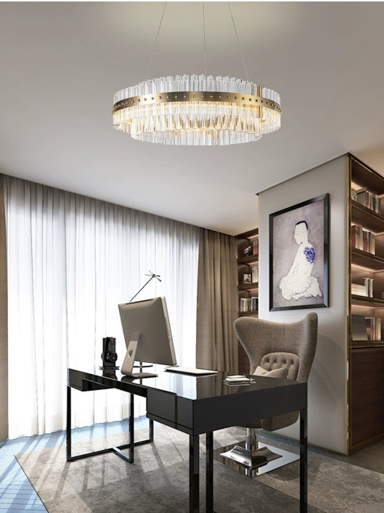 Aquinox 2-Tier Round Chandelier-Meet Lighting
