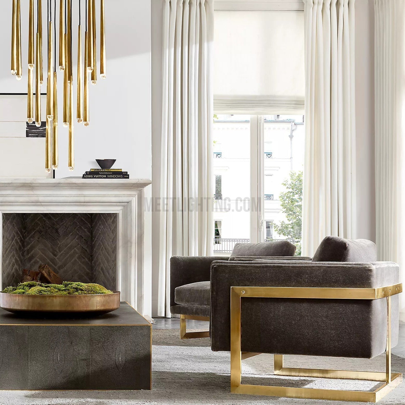Aquitance Round Chandelier 48"-MEET LIGHTING