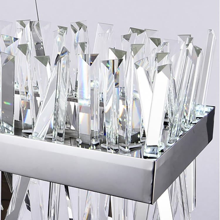 Arsenio Rectangular Crystal Chandelier-Meet Lighting