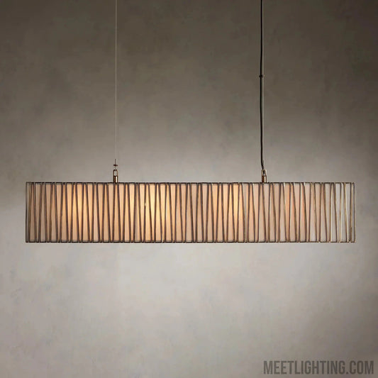 Art Glass Jeunet Rectangular Chandelier-Meet Lighting