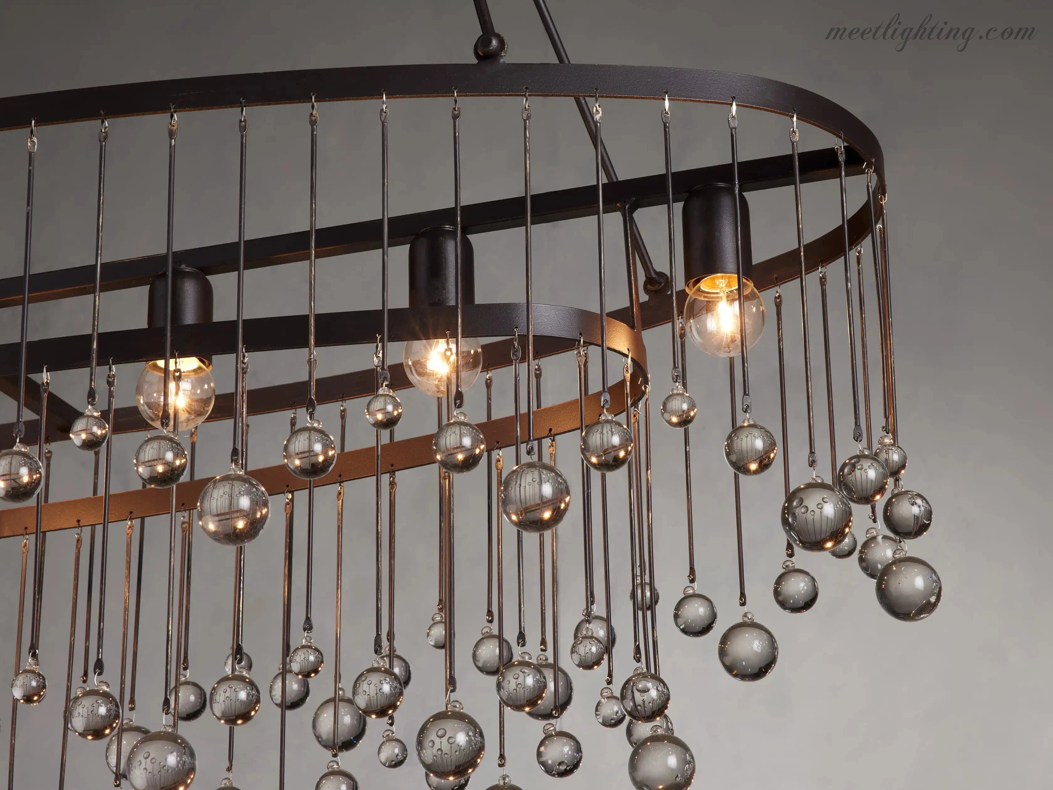 Aubrey 7 Light Oval Chandelier-MEET LIGHTING