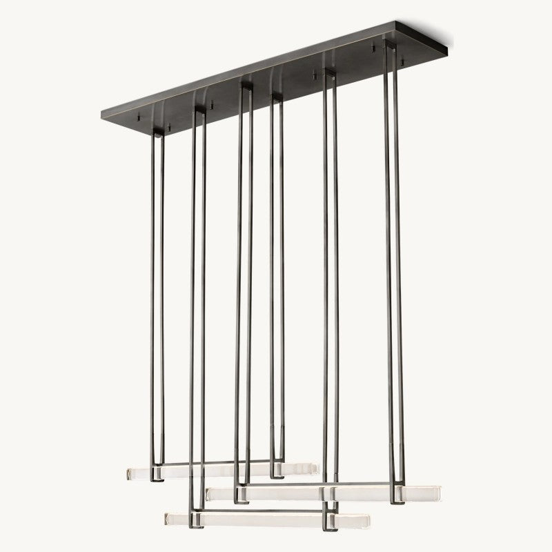 Audon Triple Bar Linear Chandelier-MEET LIGHTING