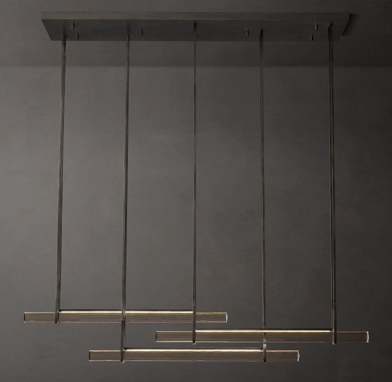 Audon Triple Bar Linear Chandelier-MEET LIGHTING