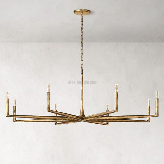 Avar Forged Round Chandelier 72"-Meet Lighting