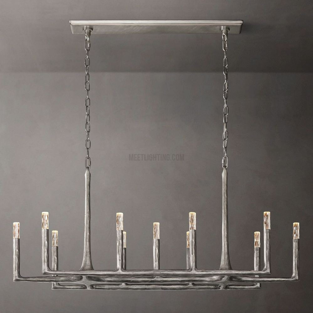 Avarit Forged Linear Chandelier-Meet Lighting