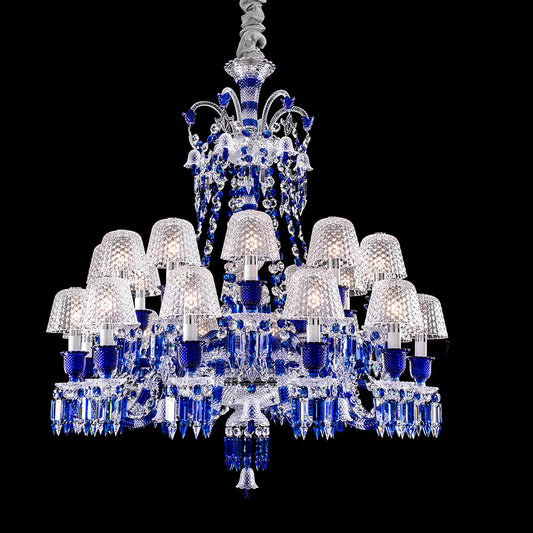 Baccarat Zenith Faunacrystopolis Blue Crystal Chandelier-Meet Lighting