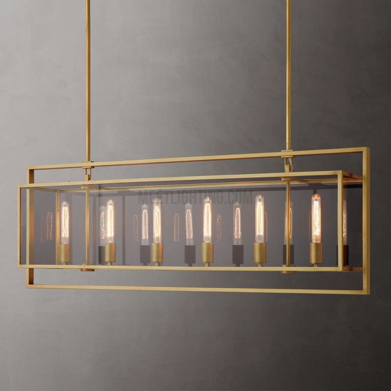 Beckman Rectangular Chandelier 54"-MEET LIGHTING