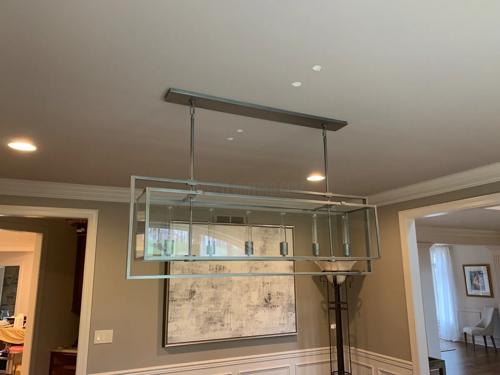 Beckman Rectangular Chandelier 54"-MEET LIGHTING