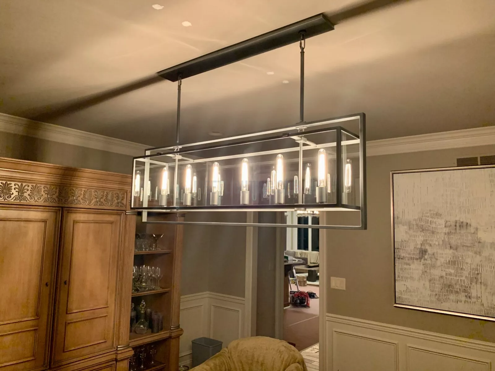 Beckman Rectangular Chandelier 54"-MEET LIGHTING