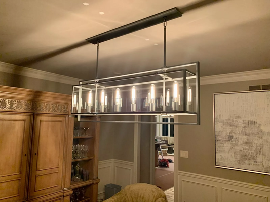 Baker Rectangular Chandelier 72"-Meet Lighting