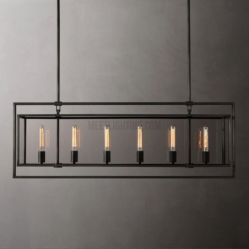 Beckman Rectangular Chandelier 54"-MEET LIGHTING