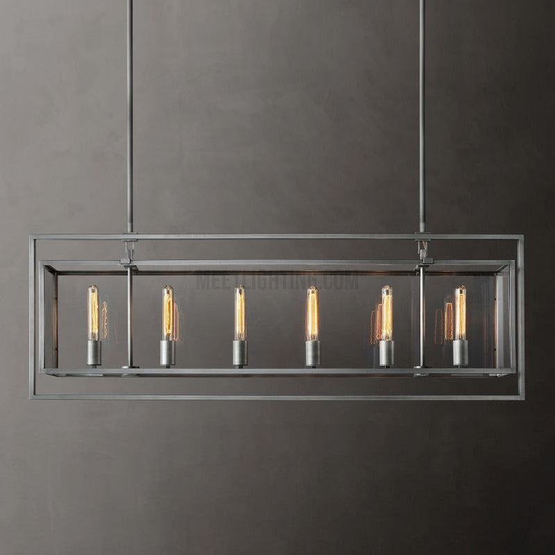 Beckman Rectangular Chandelier 54"-MEET LIGHTING