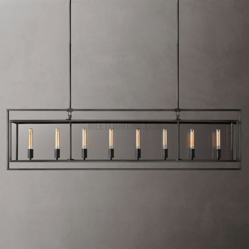 Beckman Rectangular Chandelier 72"-MEET LIGHTING