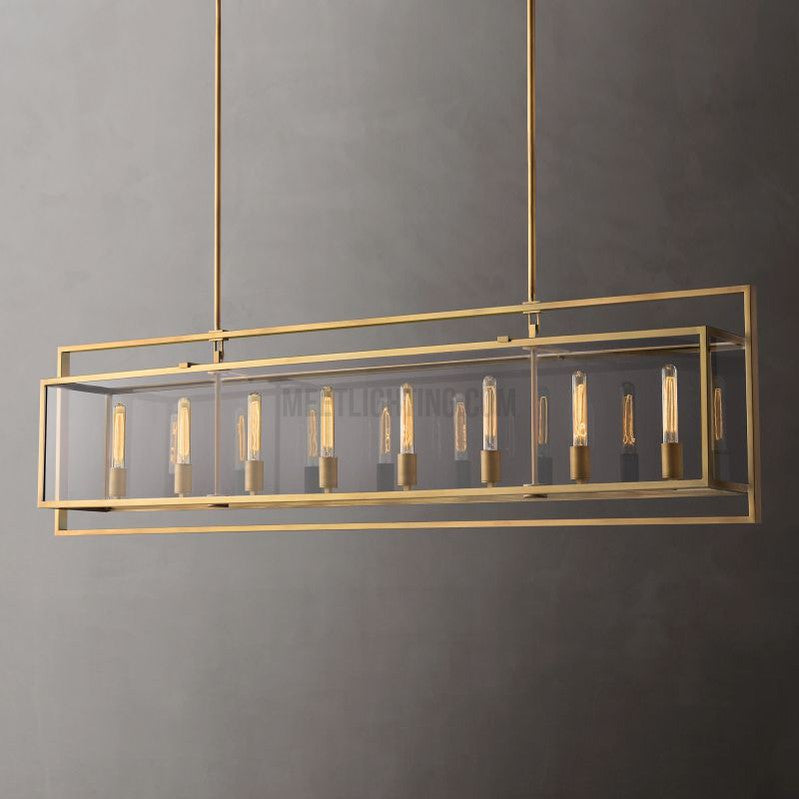 Beckman Rectangular Chandelier 72"-MEET LIGHTING
