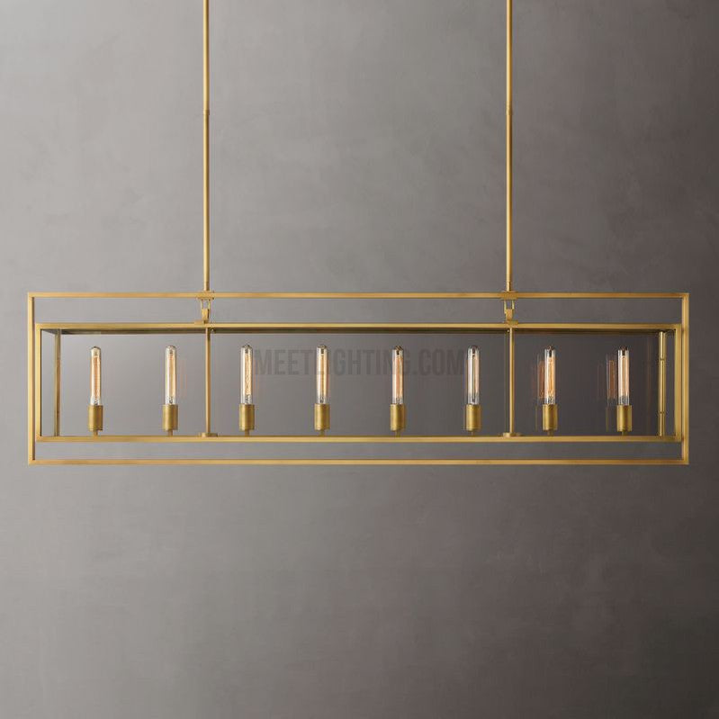 Beckman Rectangular Chandelier 72"-MEET LIGHTING