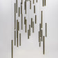 Bellini Square Tri-Tone Tubular Pendant Light Chandelier-Meet Lighting