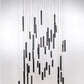 Bellini Square Tri-Tone Tubular Pendant Light Chandelier-Meet Lighting