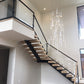 Bellini Square Tri-Tone Tubular Pendant Light Chandelier-Meet Lighting