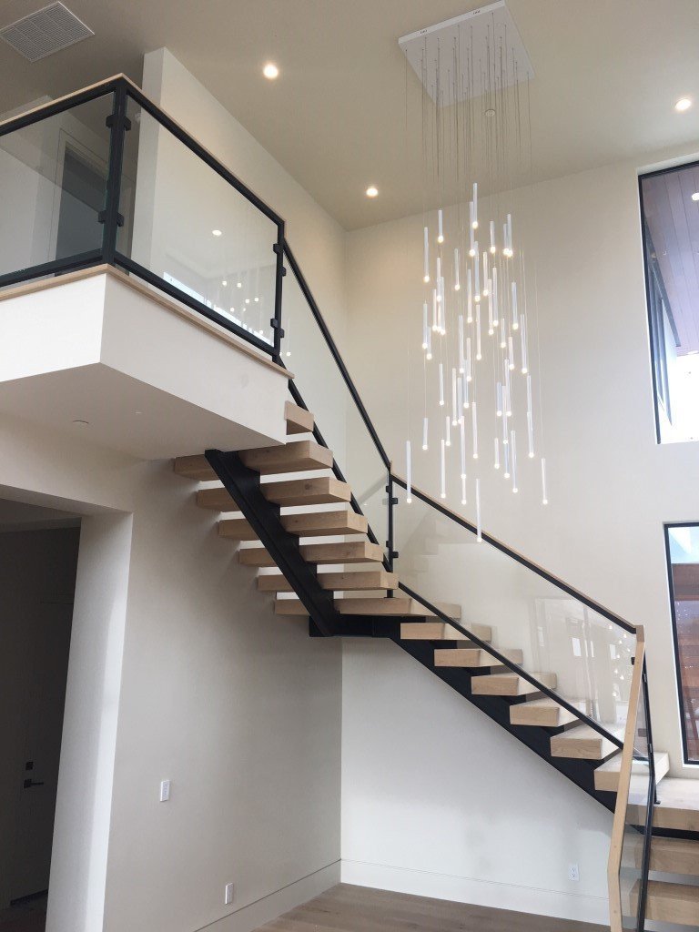 Bellini Square Tri-Tone Tubular Pendant Light Chandelier-Meet Lighting