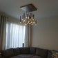 Bellini Square Tri-Tone Tubular Pendant Light Chandelier-Meet Lighting