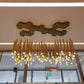 Bellini Square Tri-Tone Tubular Pendant Light Chandelier-Meet Lighting