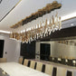 Bellini Square Tri-Tone Tubular Pendant Light Chandelier-Meet Lighting