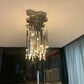 Bellini Square Tri-Tone Tubular Pendant Light Chandelier-Meet Lighting