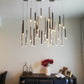 Bellini Square Tri-Tone Tubular Pendant Light Chandelier-Meet Lighting