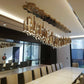 Bellini Square Tri-Tone Tubular Pendant Light Chandelier-Meet Lighting