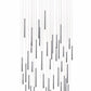 Bellini Square Tri-Tone Tubular Pendant Light Chandelier-Meet Lighting