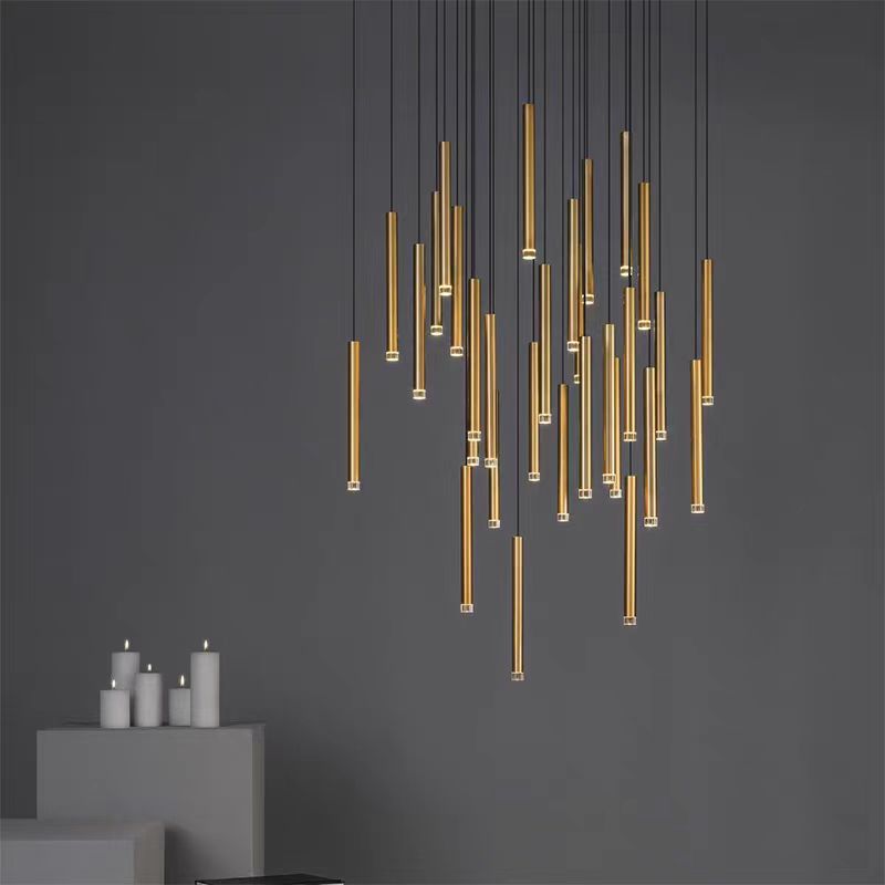 Bellini Square Tubular Pendant Light Chandelier-MEET LIGHTING