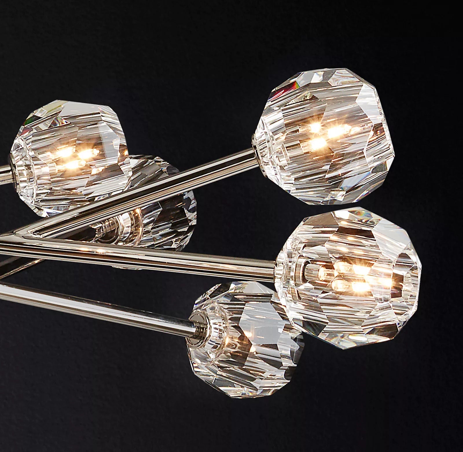 Bille De Crystal Ball Round Chandelier 60"-Meet Lighting