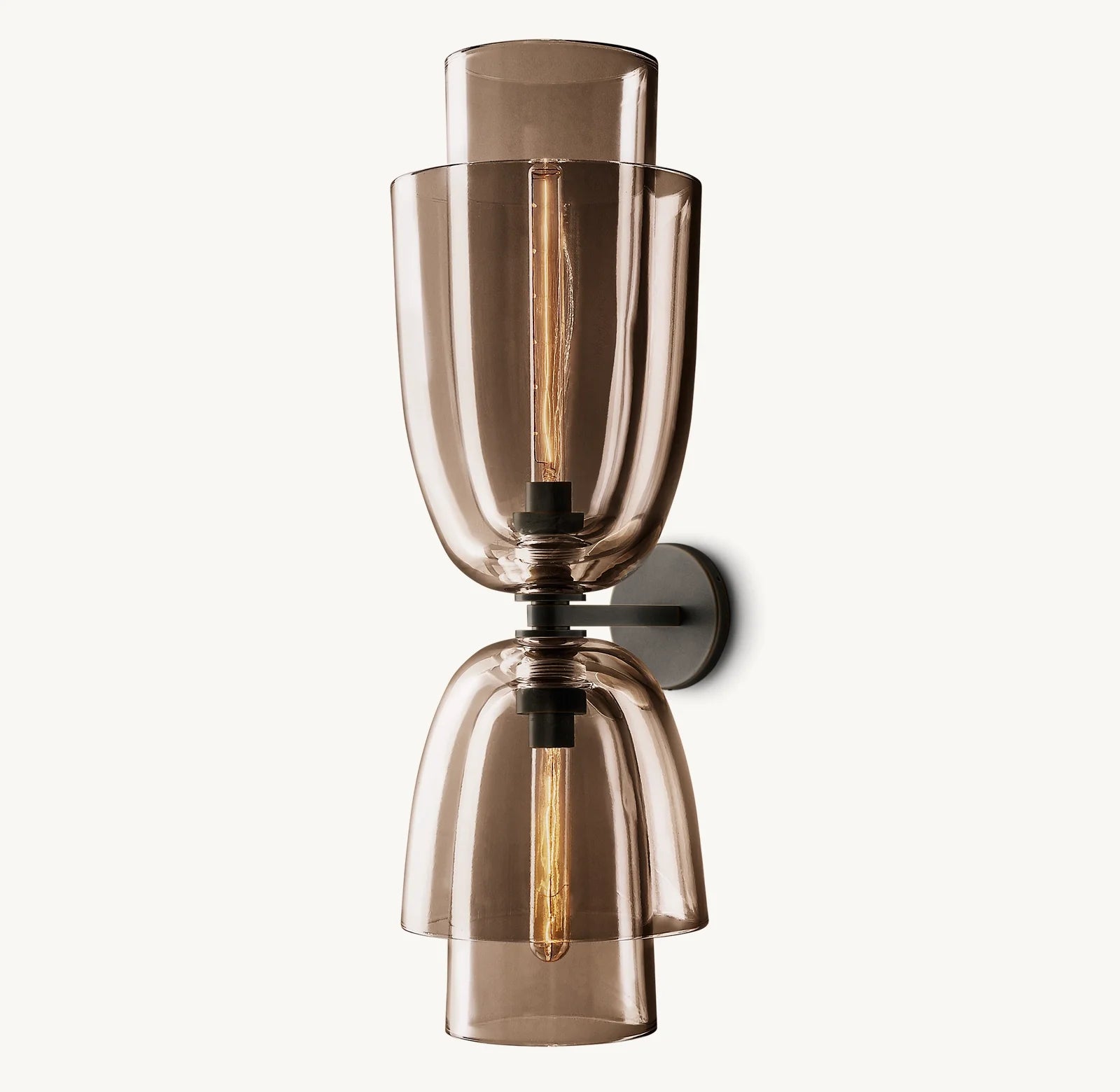 Blom Amber Glass Cloche Grand Sconce
