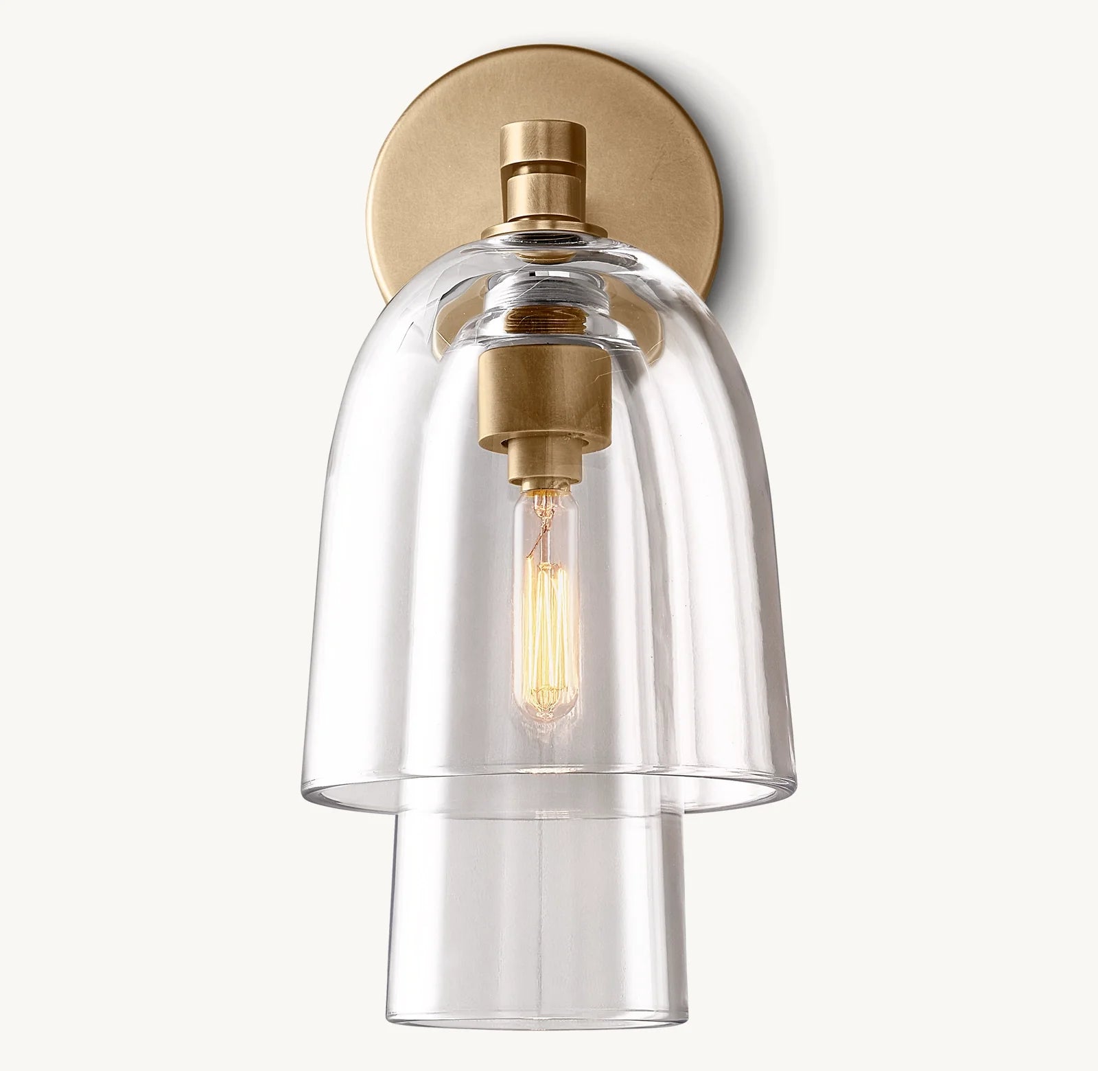 Blom Clear Glass Flute Sconce
