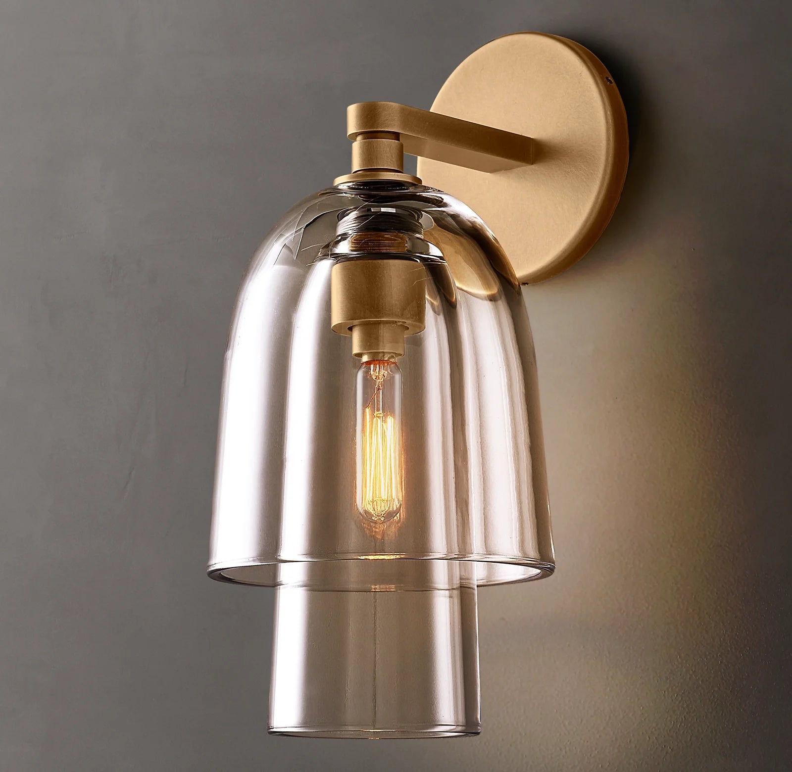 Blom Clear Glass Flute Sconce