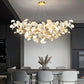Boat-Shaped Ceramic Ginkgo Leaf Chandelier-Meet Lighting