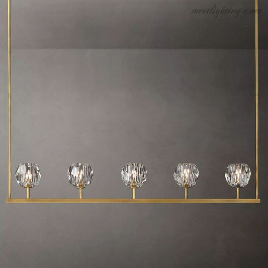 Boule Clear Glass Linear Chandelier 48"-Meet Lighting
